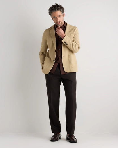 Cotton Pique Knit Blazer - XS / Heather Charcoal
