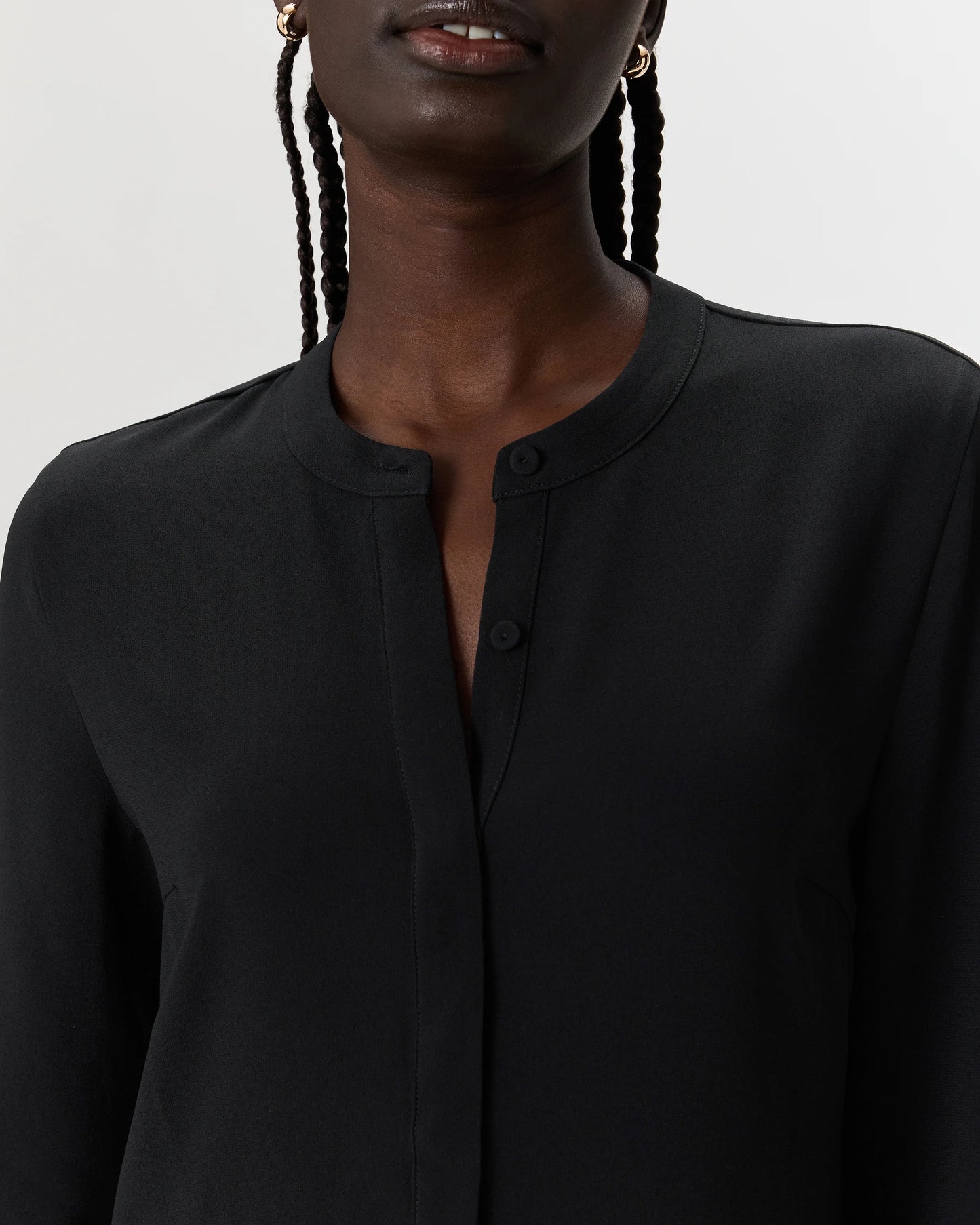Fluid Crepe Shirt Dress - XS / Wine Tasting Red