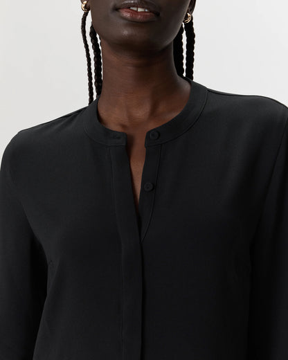 Fluid Crepe Shirt Dress - XS / Wine Tasting Red