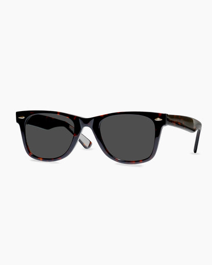 Walker Polarized Acetate Sunglasses - One Size / Clear Slate with Grey lens