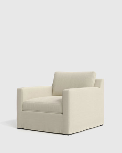 Ellery Slipcover Chair in Performance Linen - One Size / Sand