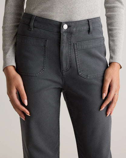 French Terry Wide Leg Pants - 0 / Bayberry Olive