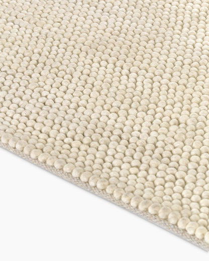 Tribeca Handwoven Wool Rug - 3' x 5' / Cream
