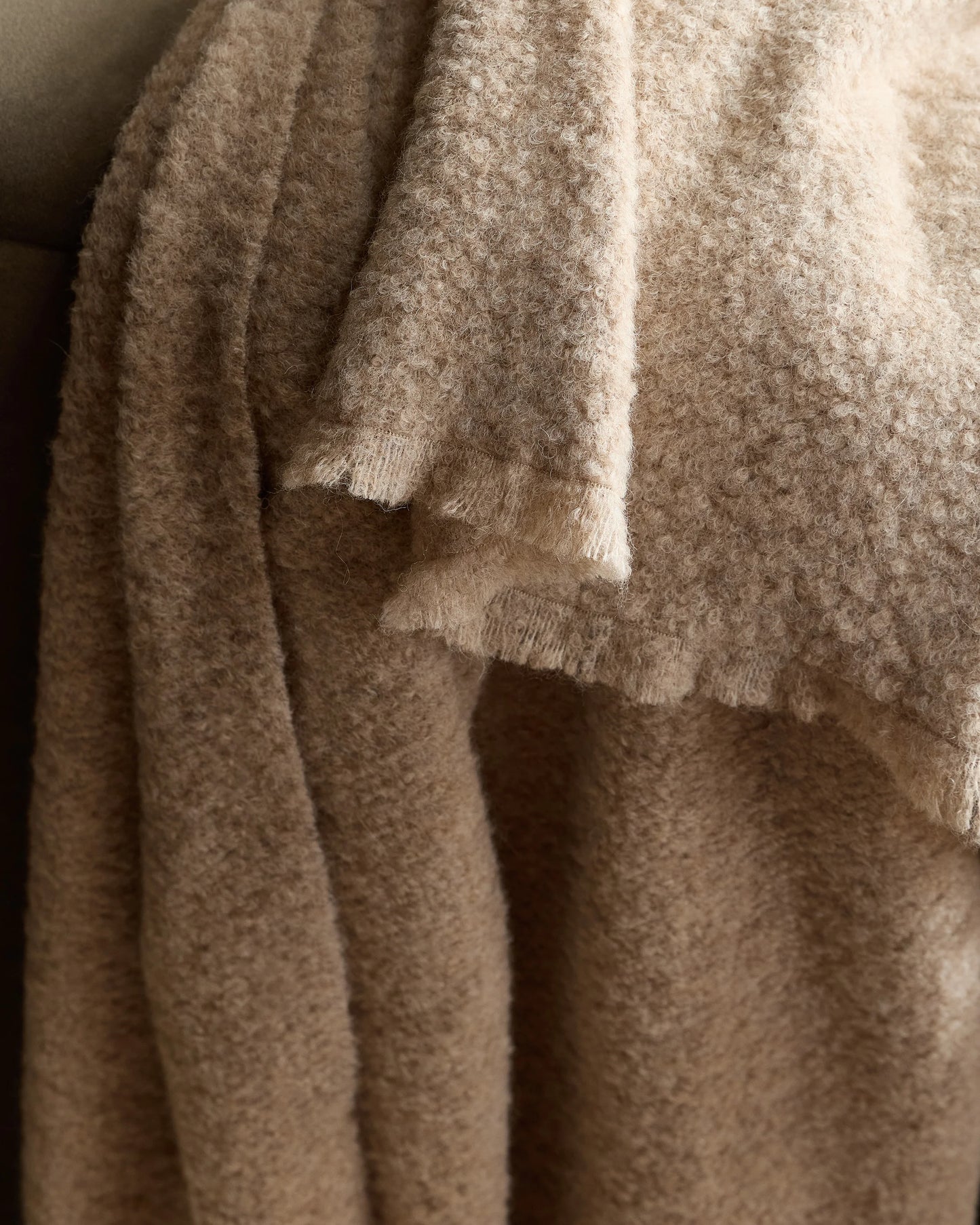 Alpaca Boucle Throw - 50x70 / Ivory