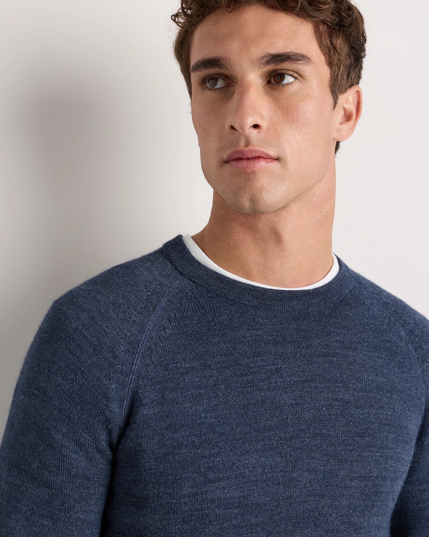Alpaca-Wool Crewneck Sweater - S / Natural