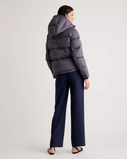 Responsible Down Cropped Puffer Jacket - XS / Shiny Black