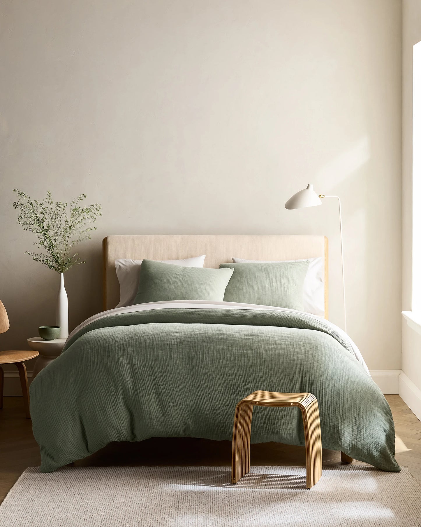 Organic Cotton Gauze Sham Set - Standard / Dried Sage