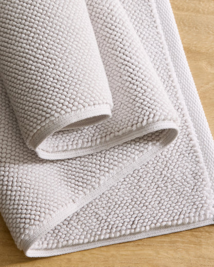 Turkish Cotton Bath Mat Bundle - One Size / White