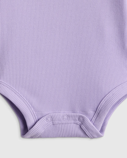 Softest Rib Long Sleeve Bodysuit - 0-3M / Violet Mist