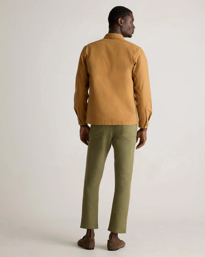 Double-Brushed Stretch Overshirt Jacket - S / Camel