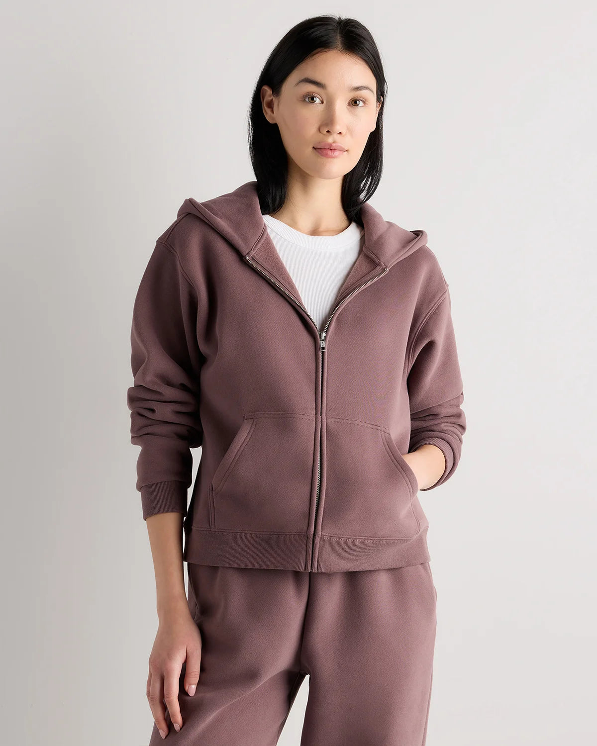 Everyday Fleece Full-Zip Hoodie - XS / Coastal Sage