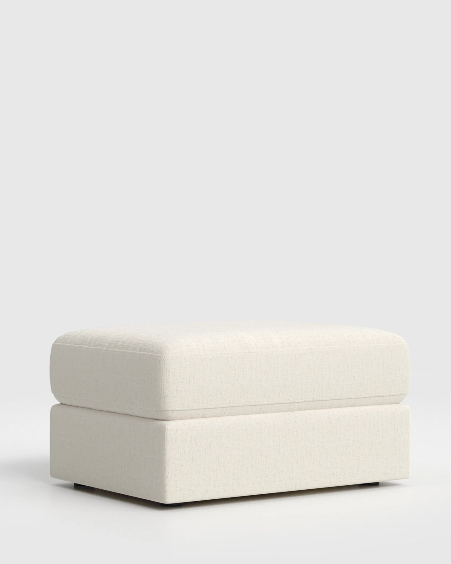 Ashford Deep Seat Ottoman in Performance Chenille Linen Blend - One Size / Sorrell