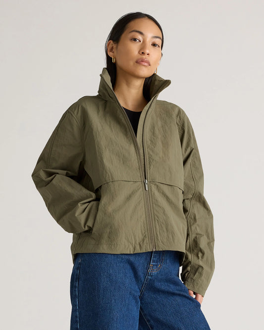 Water Repellent Windbreaker Jacket - XS / Praline