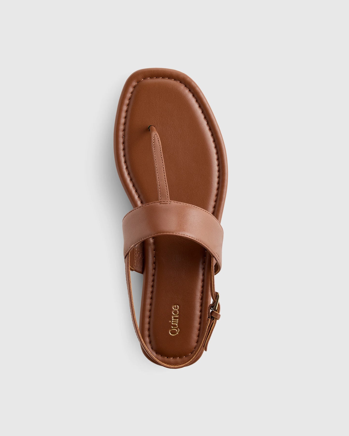 Italian Leather T-Strap Sandal - 5 / Black