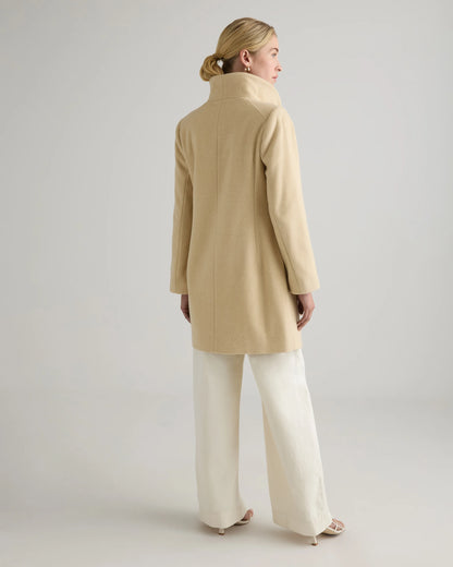 Italian Wool Cocoon Coat - XS / Black