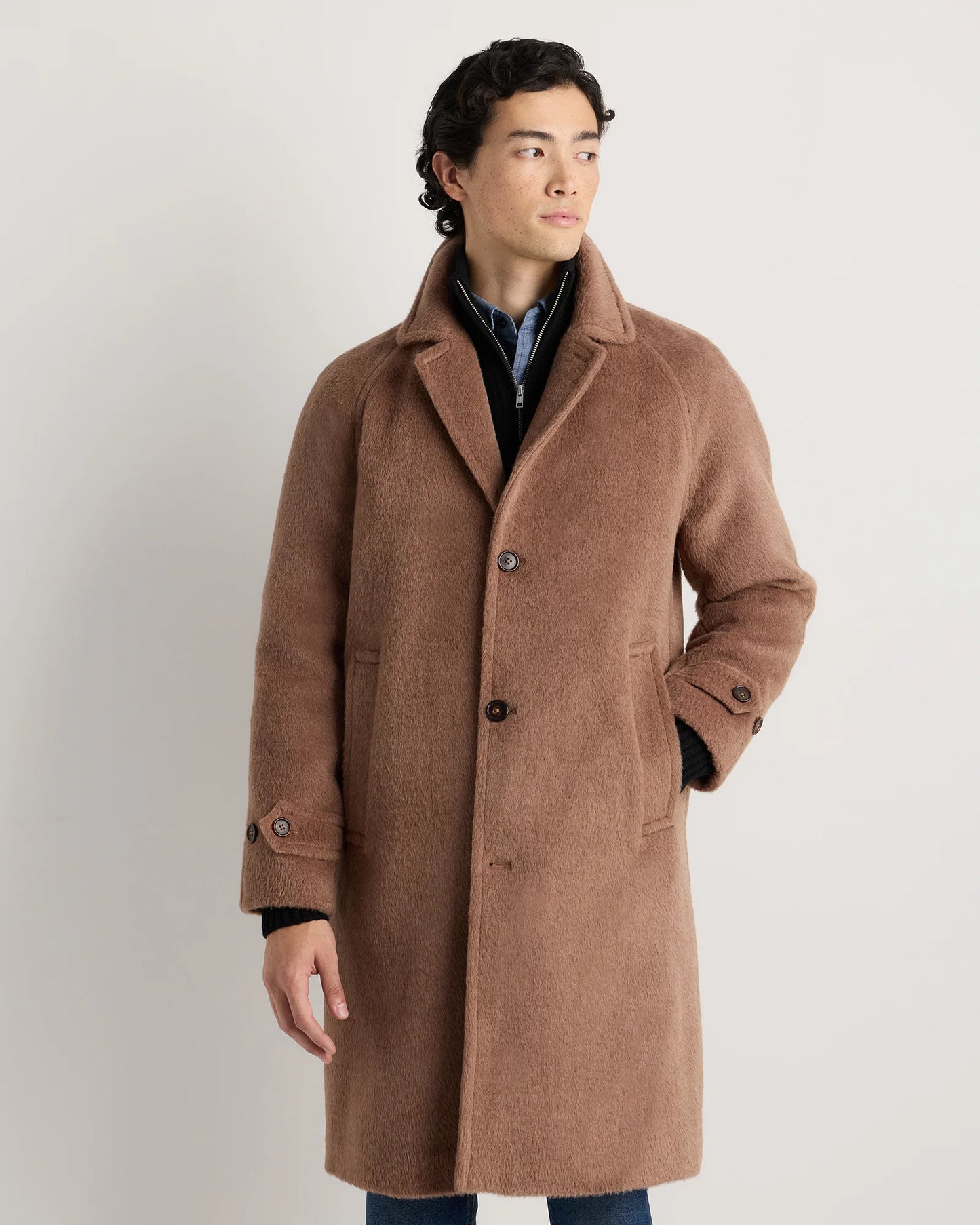 Alpaca-Wool Overcoat - S / Rustic Brown