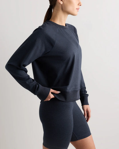 Flowknit Pullover Crew - XS / Heather Deep Navy
