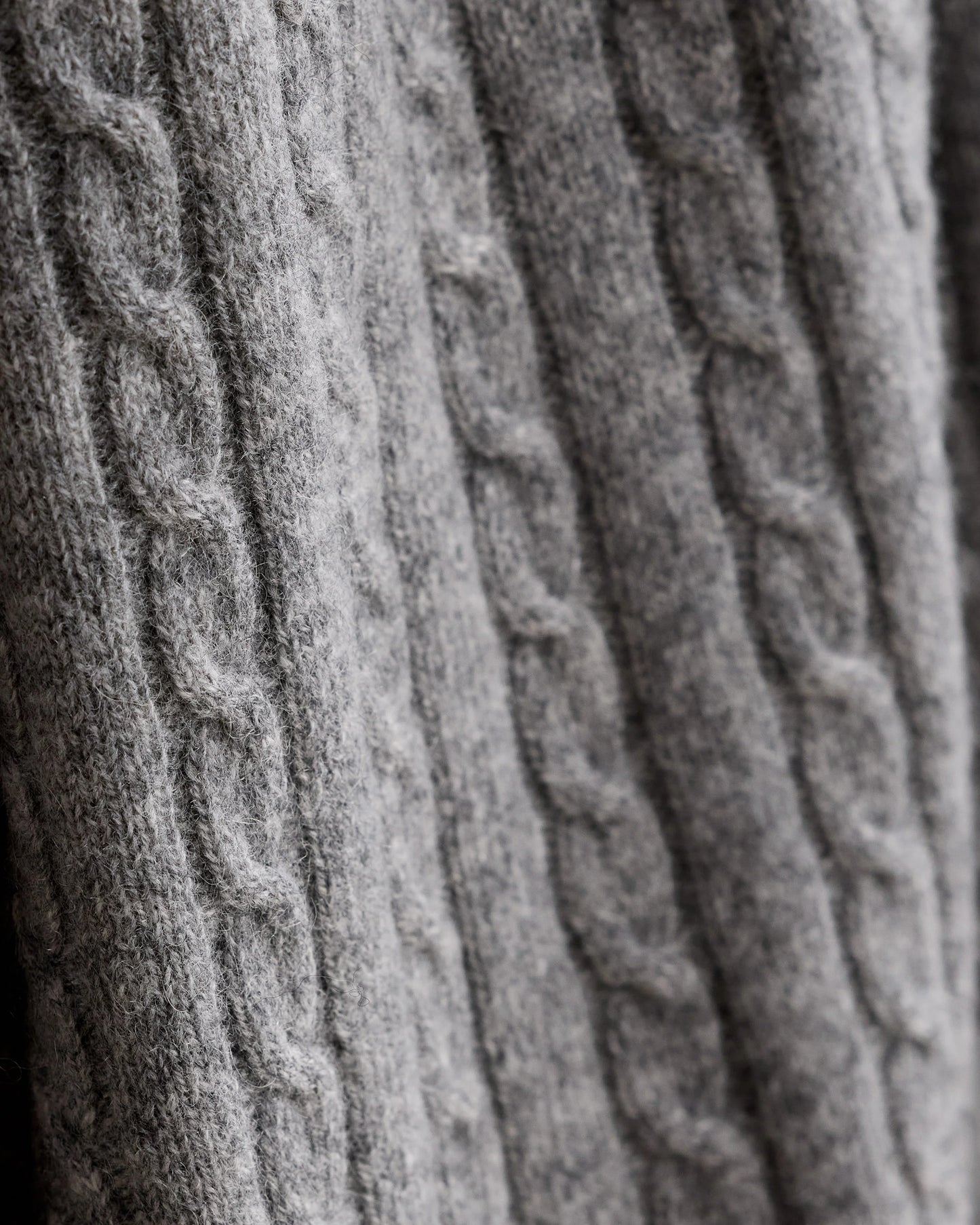 Cable Knit Cashmere Throw - 50x70 / Limoncello