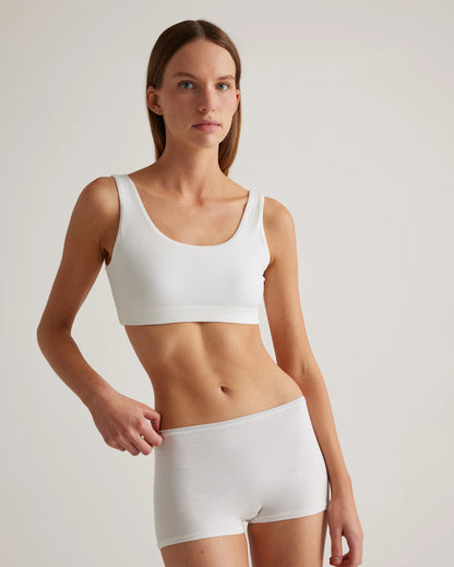 Organic Cotton Boyshort (6-pack) - XS / Black/Soft White/Ocean