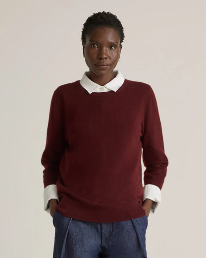 Mongolian Cashmere Crewneck Sweater - XS / Ivory