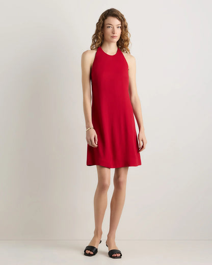 Lightweight Crepe Halter Mini Dress - XS / True Black