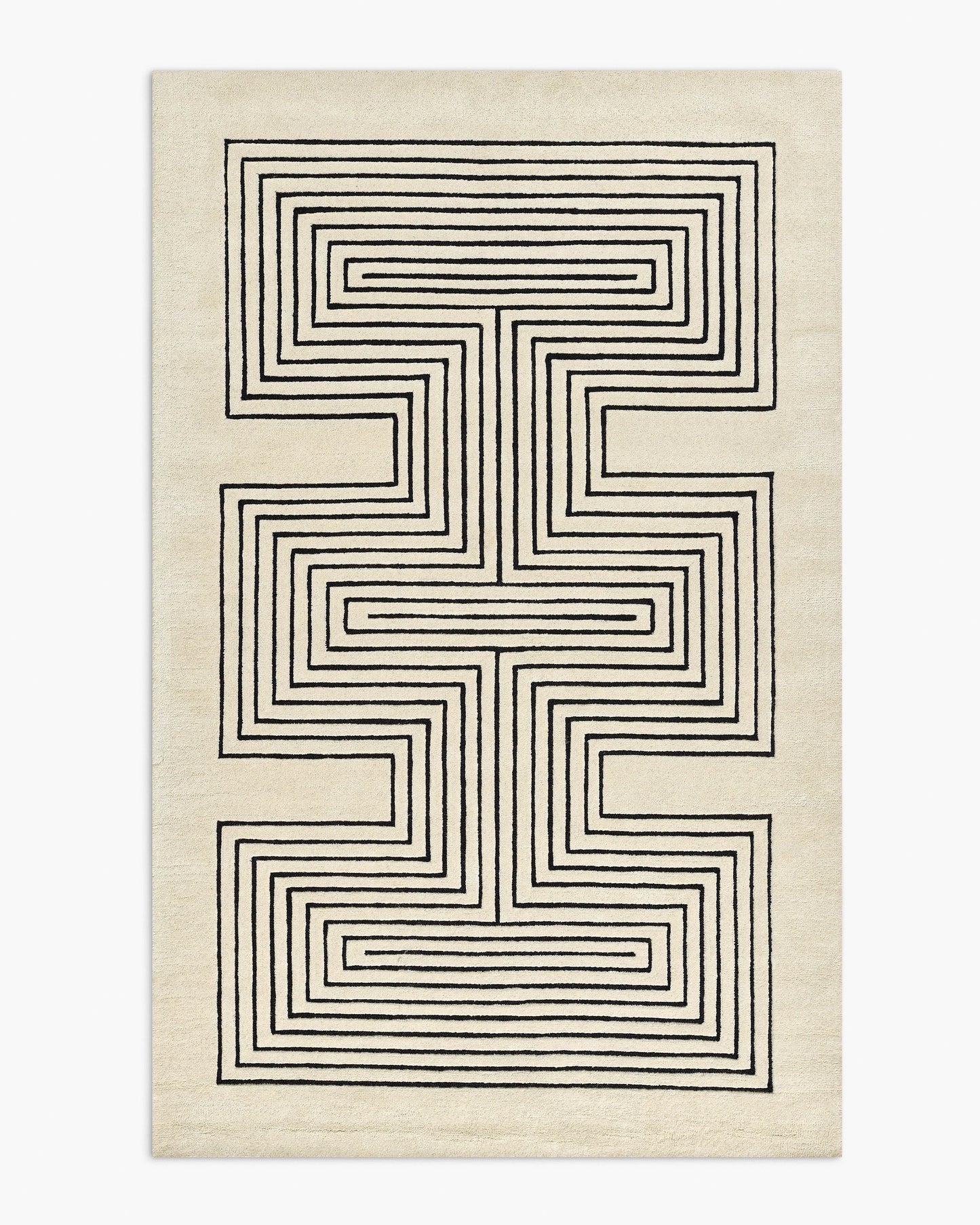 Langdon Hand-Tufted Wool Rug - 3'6" x 5'6" / Beige