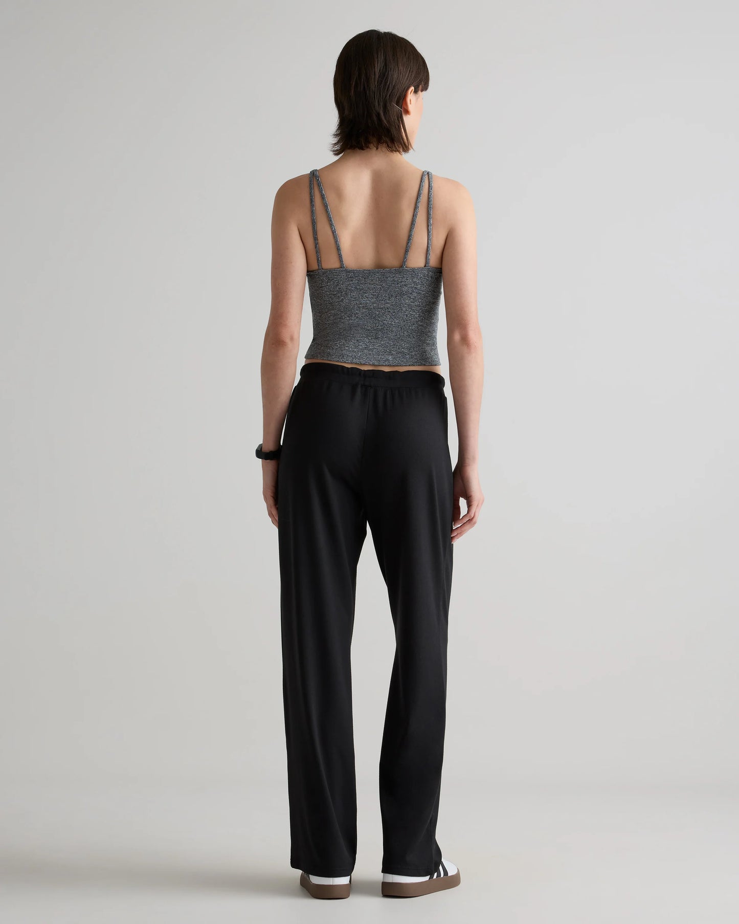 Flowknit Wide Leg Pants - XS / Black