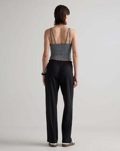 Flowknit Wide Leg Pants - XS / Black