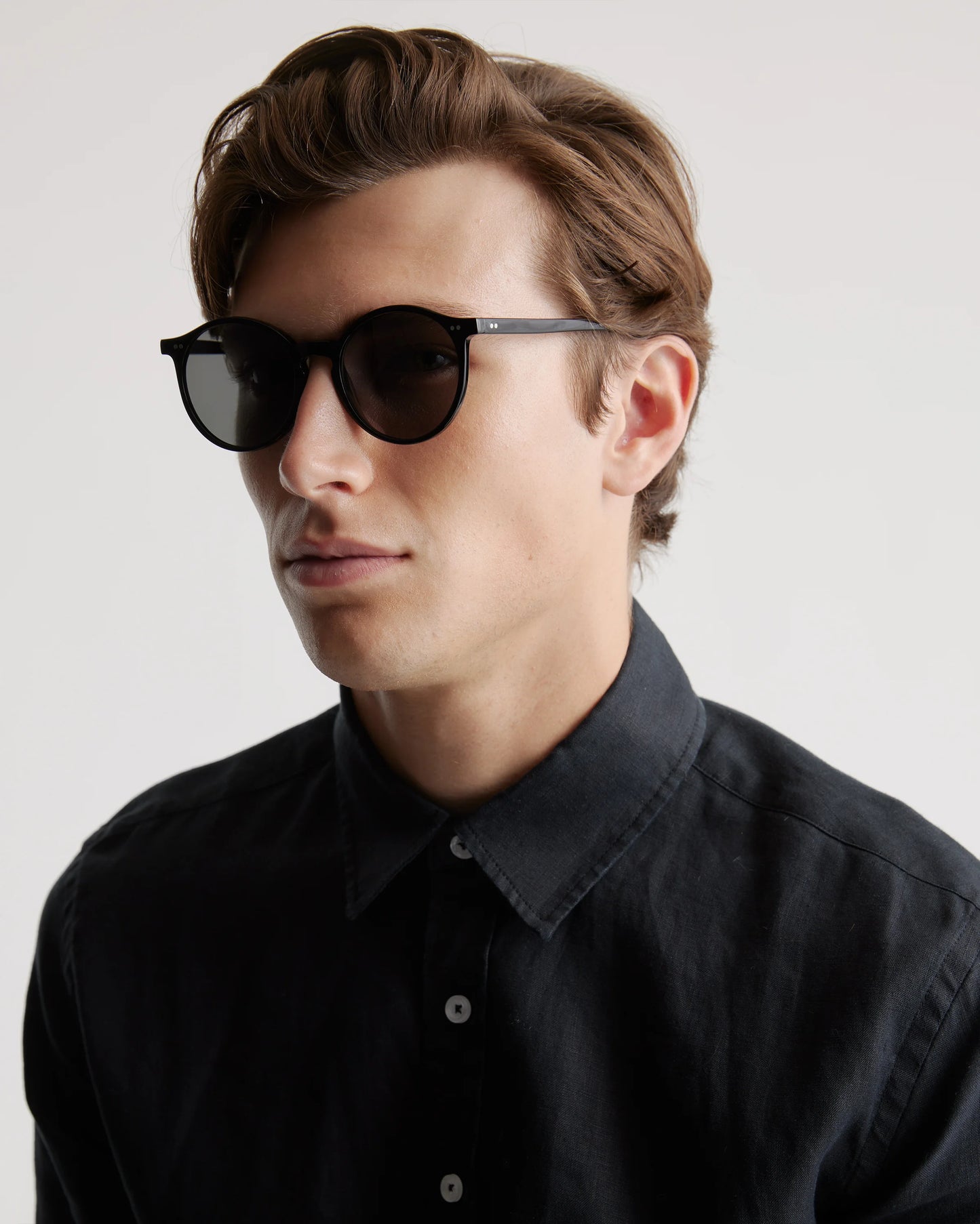 Brixton Polarized Acetate Sunglasses - Standard / Clear Taupe with Brown lens
