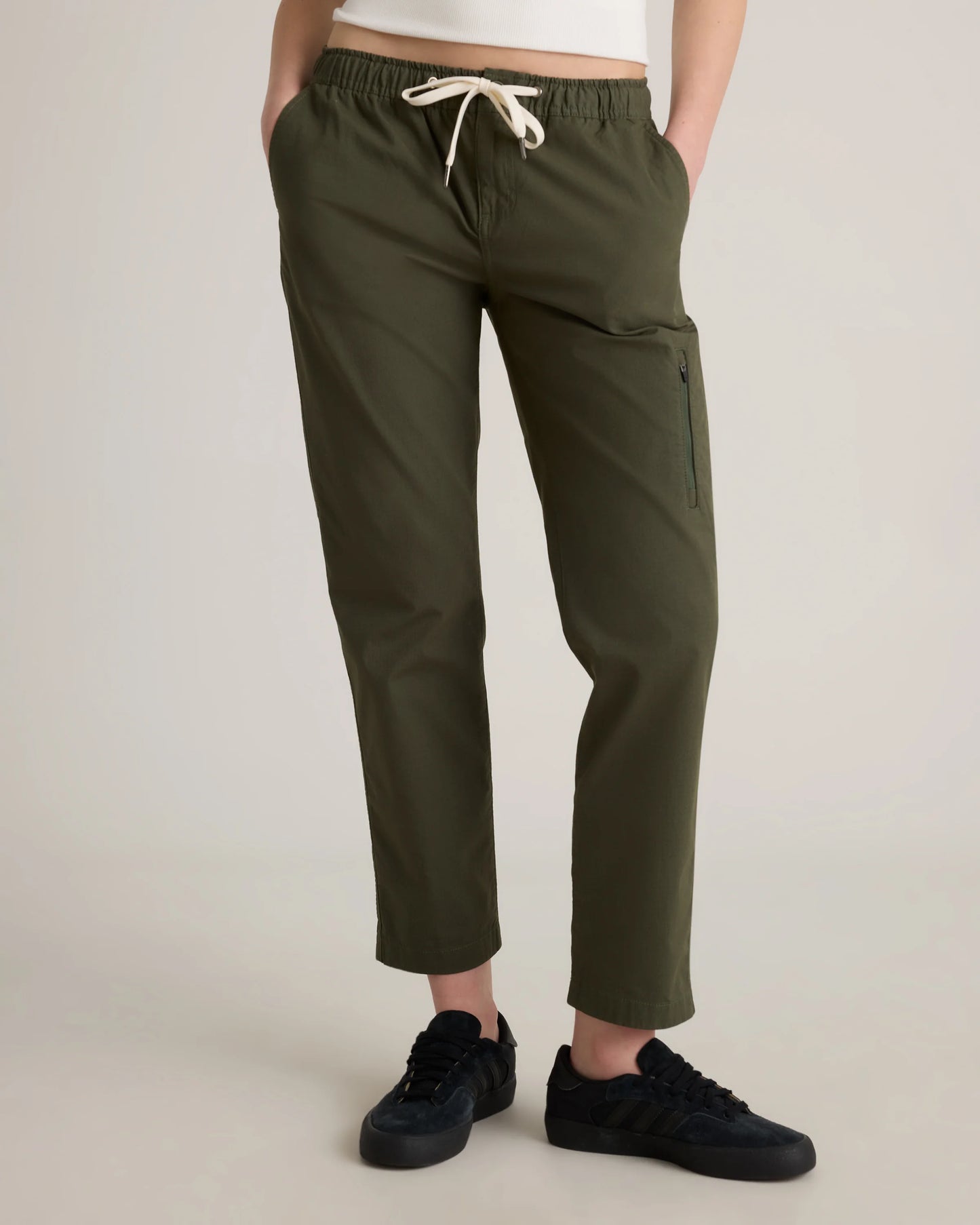 Organic Stretch Ripstop Straight Pants - XS / Steel