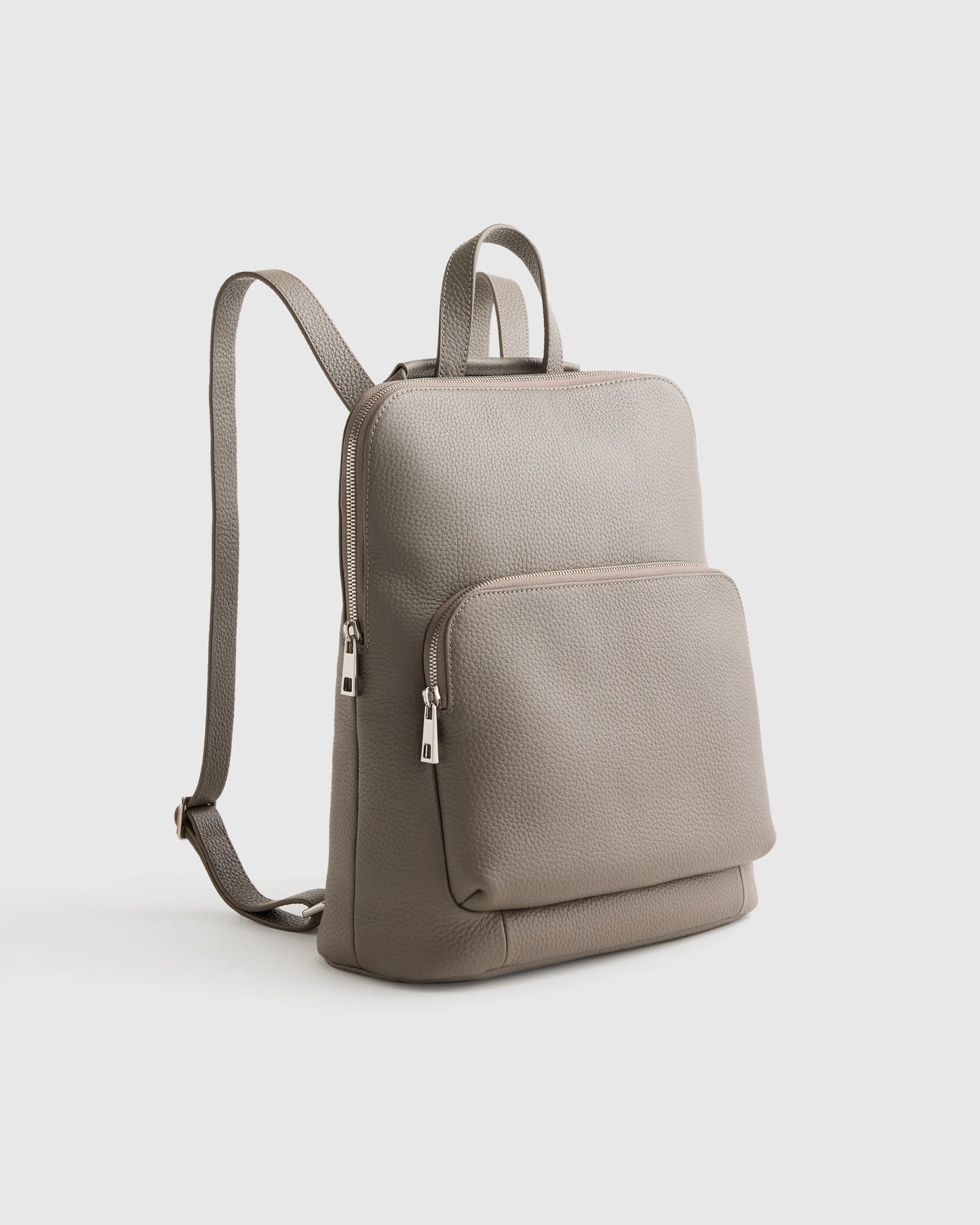 Italian Leather Convertible Backpack - One Size / Black