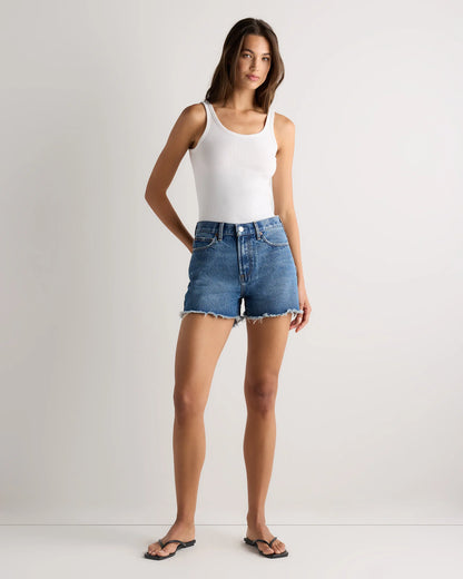 Bella Rigid Cut Off Shorts - 24 / Powder Blue Distressed Fray