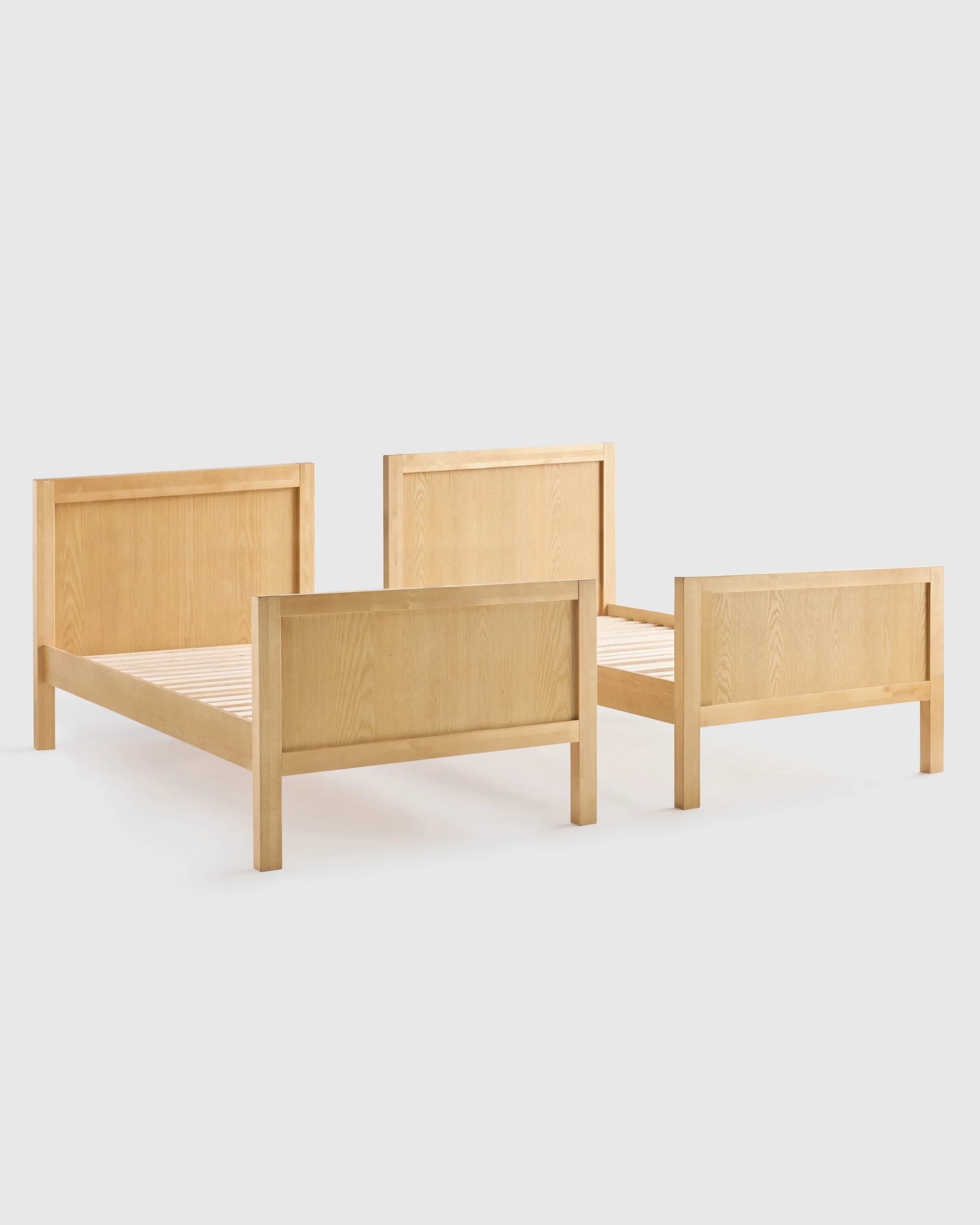 Natural Wood Twin over Twin Convertible Bunk Bed - One Size / Natural Wood