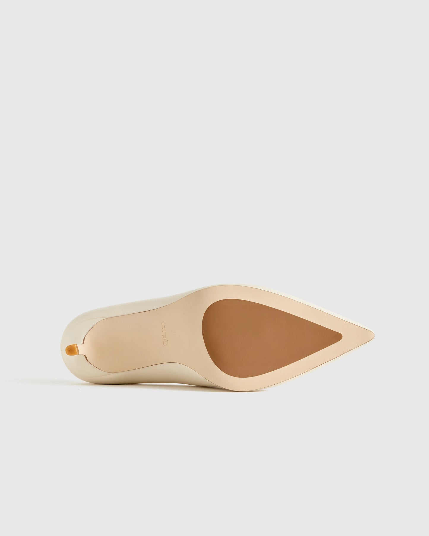 Italian Leather 75mm Pointy Toe Pump - 5 / Cashew
