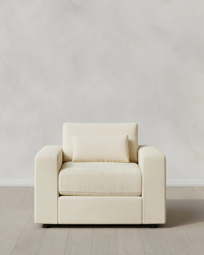 Ashford Deep Seat Chair and a Half in Performance Velvet - 46" / Caramel