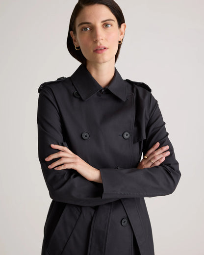Comfort Stretch Short Trench Coat - XS / Coffee Bean Brown