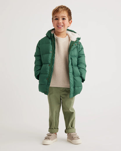 Heavyweight Down Puffer Coat - 2T / Purple Floral