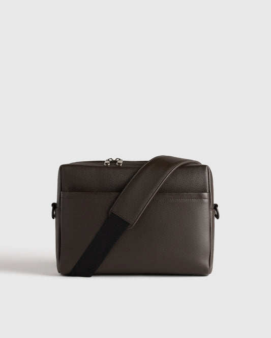Excursion Italian Leather Crossbody Bag - One Size / Hickory