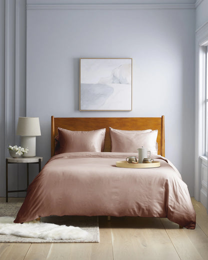 Luxury Organic Sateen Duvet Cover Set - Twin / Ivory