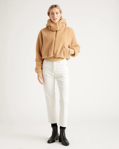 Hooded Sherpa Jacket - XS / Black