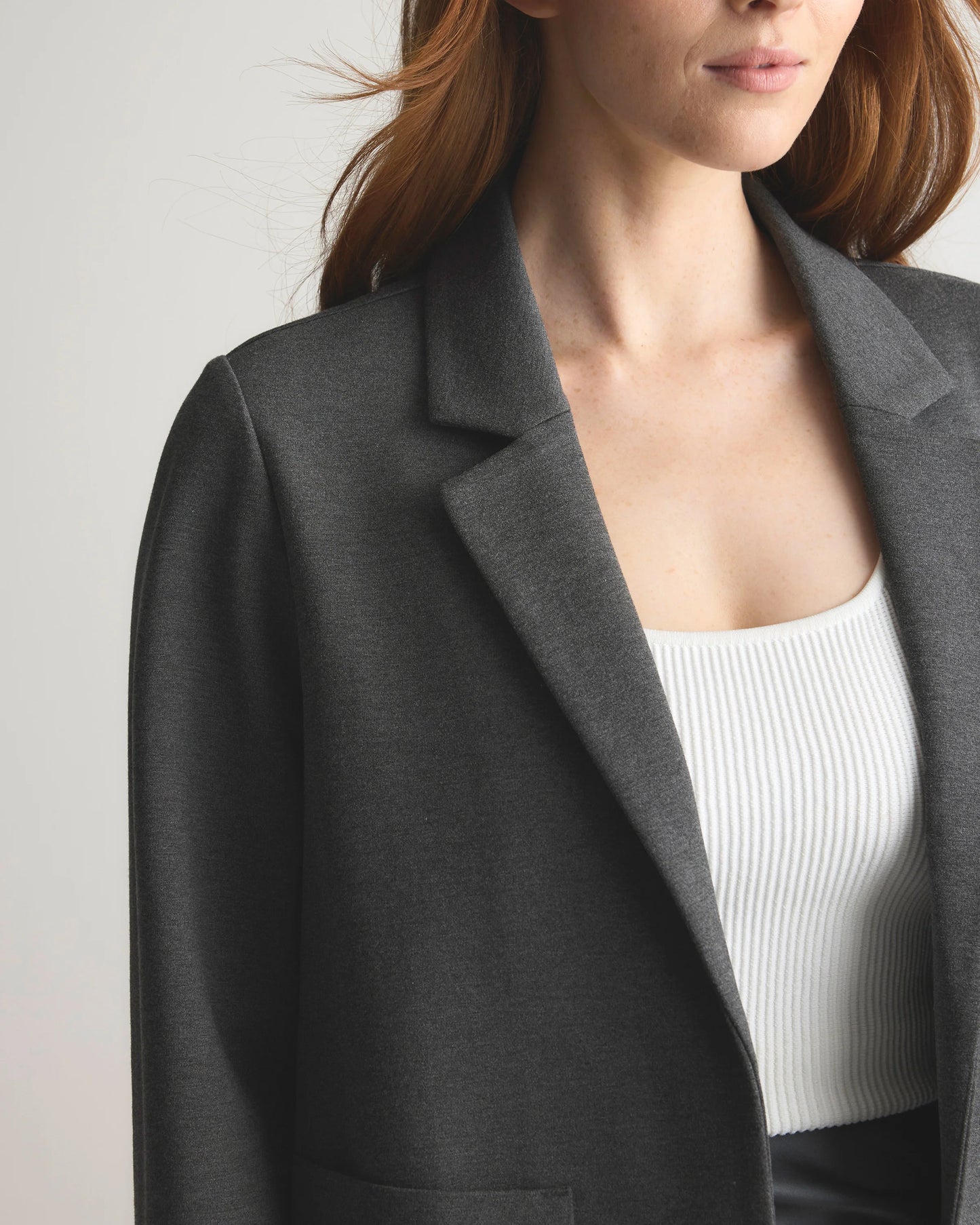Ultra-Stretch Ponte Open Blazer - XS / Black
