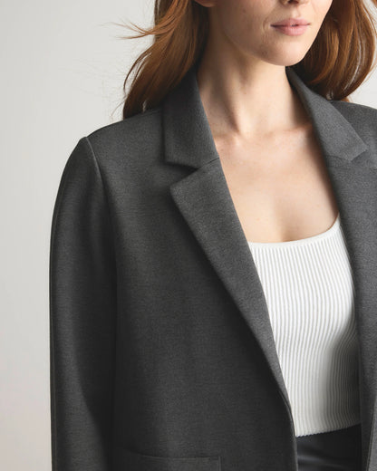 Ultra-Stretch Ponte Open Blazer - XS / Black