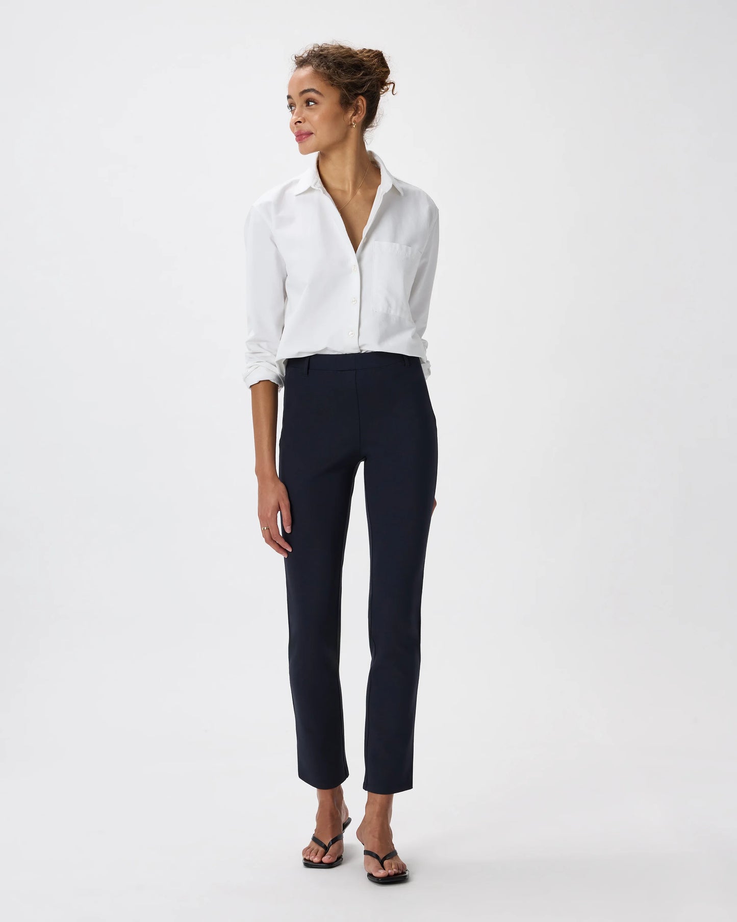 Ultra-Stretch Ponte Straight Leg Pants - XS / Morel Grey