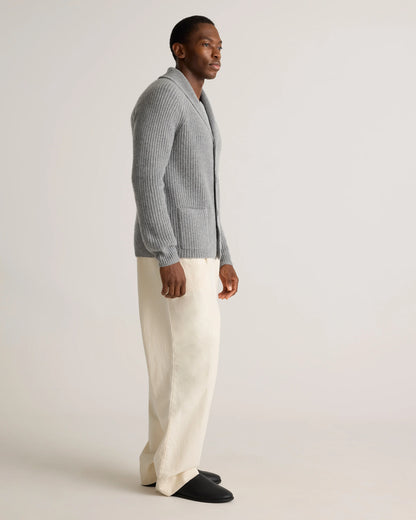 Mongolian Cashmere Shawl Collar Cardigan - S / Black