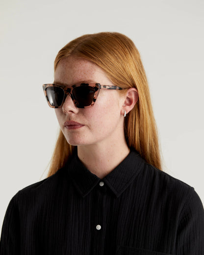 Andy Polarized Acetate Sunglasses - One Size / Black with Grey lens