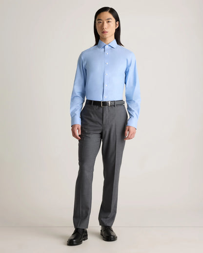Organic Cotton Oxford Non-Iron Dress Shirt - S / Bold Black