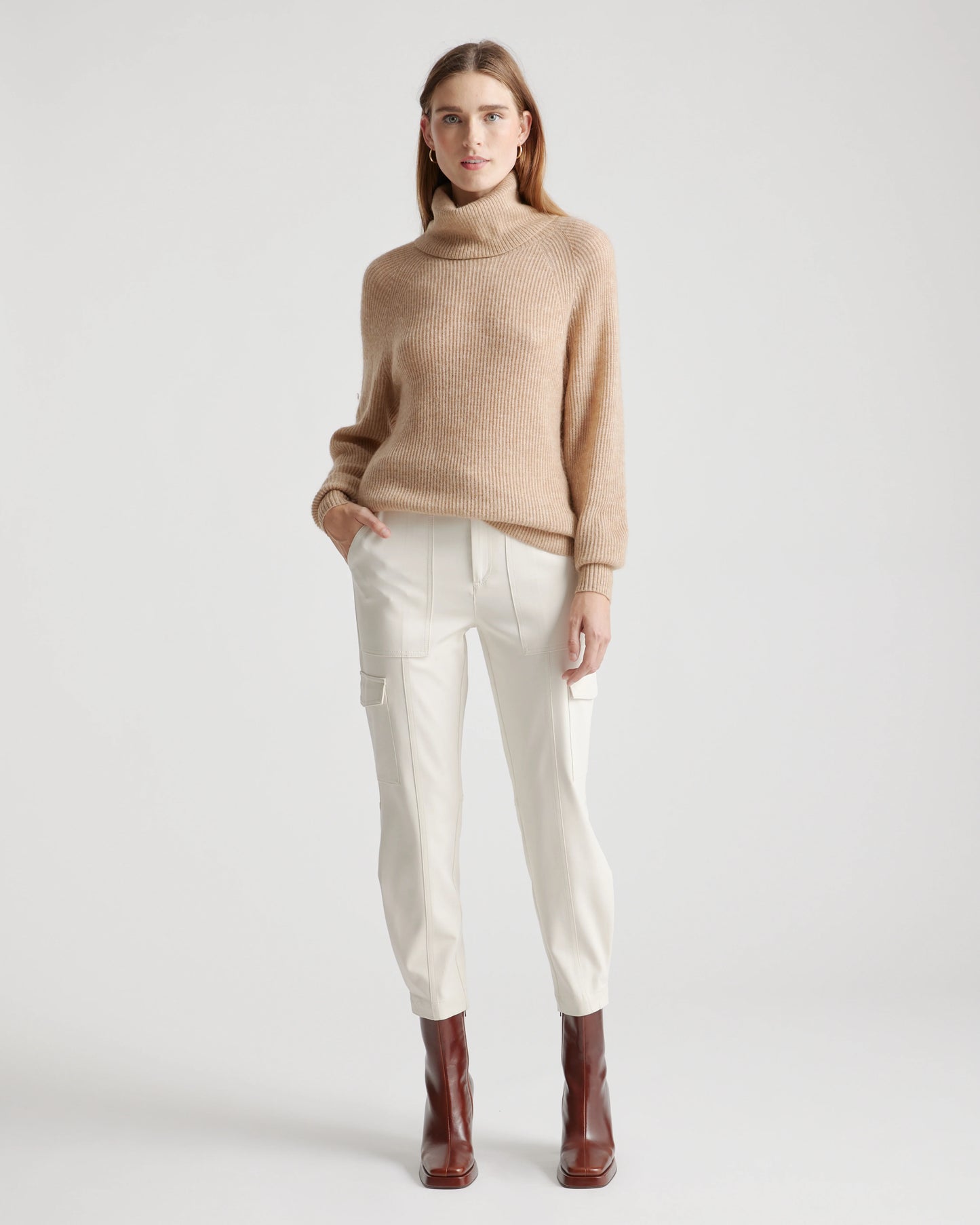 Baby Alpaca-Wool Turtleneck - XS / Light Grey