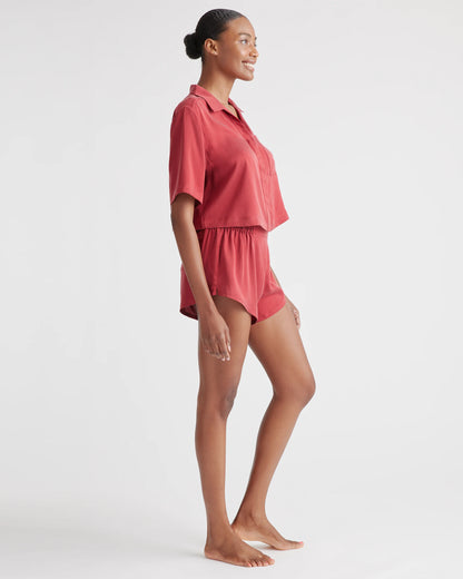 100% Washable Silk Pajama Shorts - XS / Toasted Almond