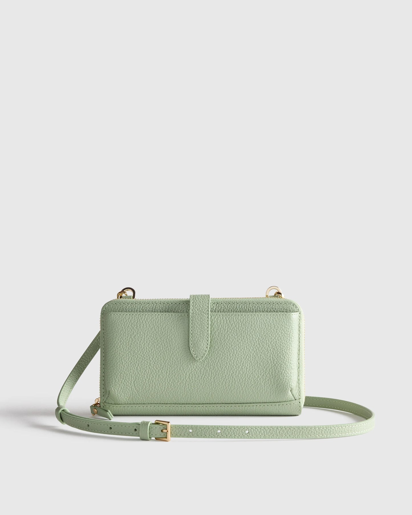 Italian Leather Phone Wallet Crossbody - One Size / Cognac