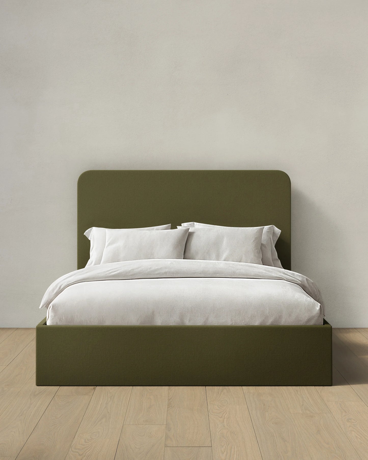 100% Linen Curved Bed - Full / Canvas